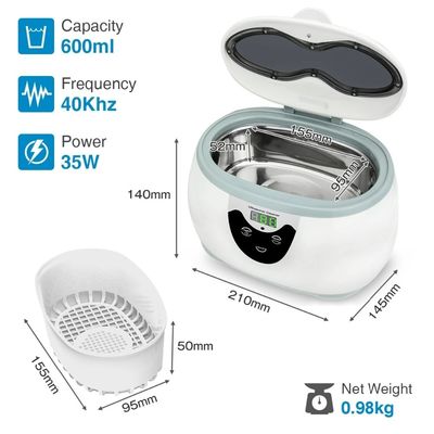 Zbiornik SUS304 35 W 600 ml laboratoryjny myjka ultradźwiękowa do pielęgnacji paznokci