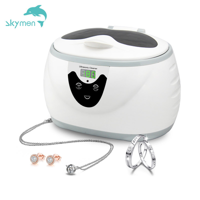 Myjka ultradźwiękowa do czyszczenia biżuterii Skymen 600 ml niestandardowe logo White