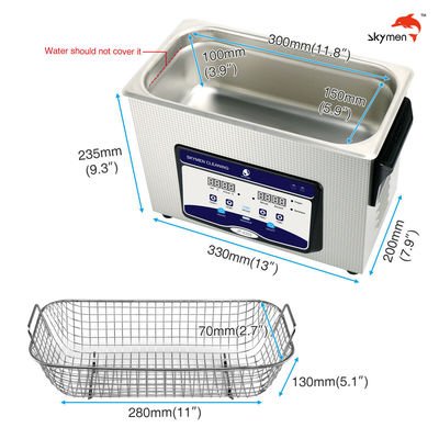 Stołowa myjka ultradźwiękowa o pojemności 1,19 galona 40 kHz 200 W.